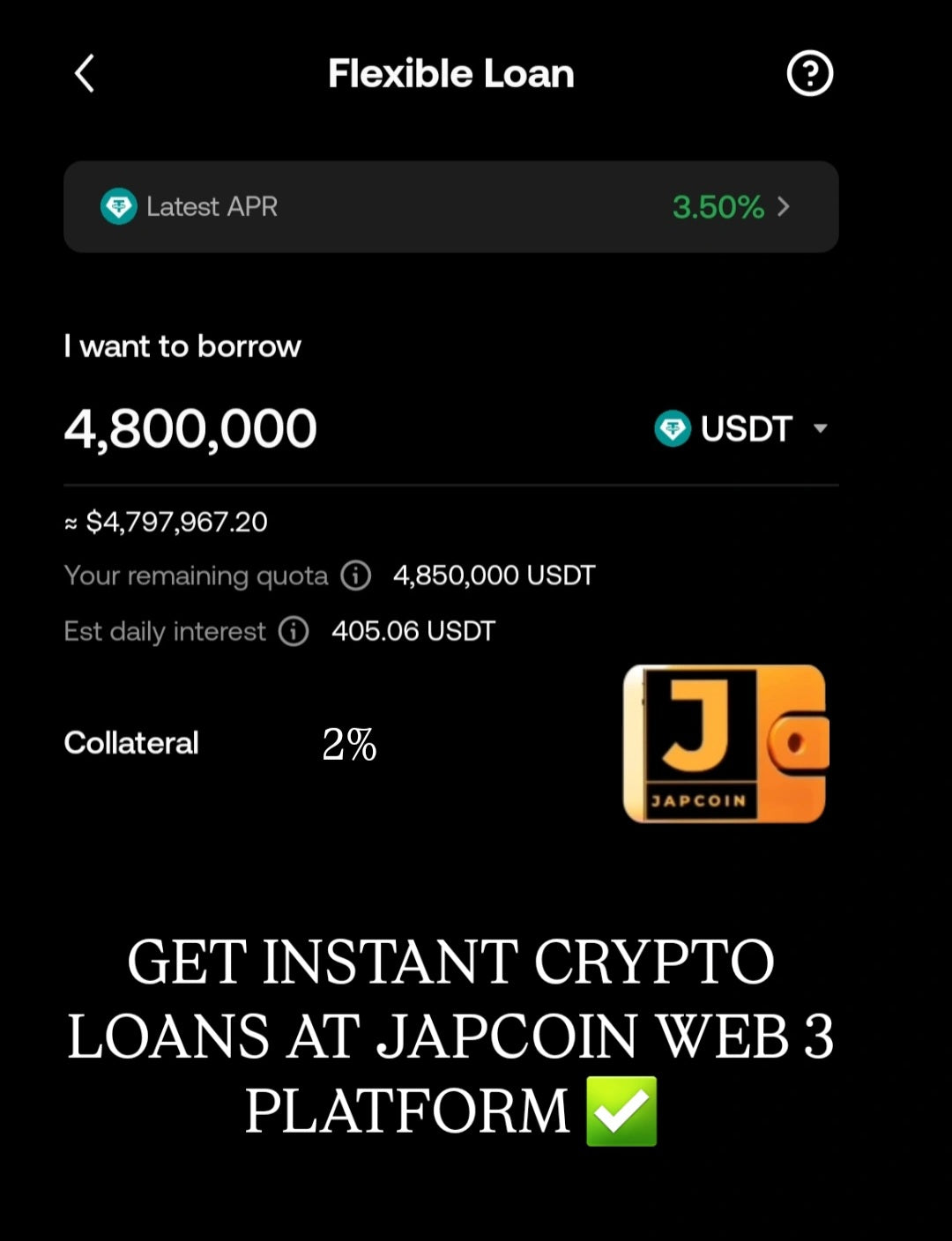 FLEXIBLE CRYPTO LOANS