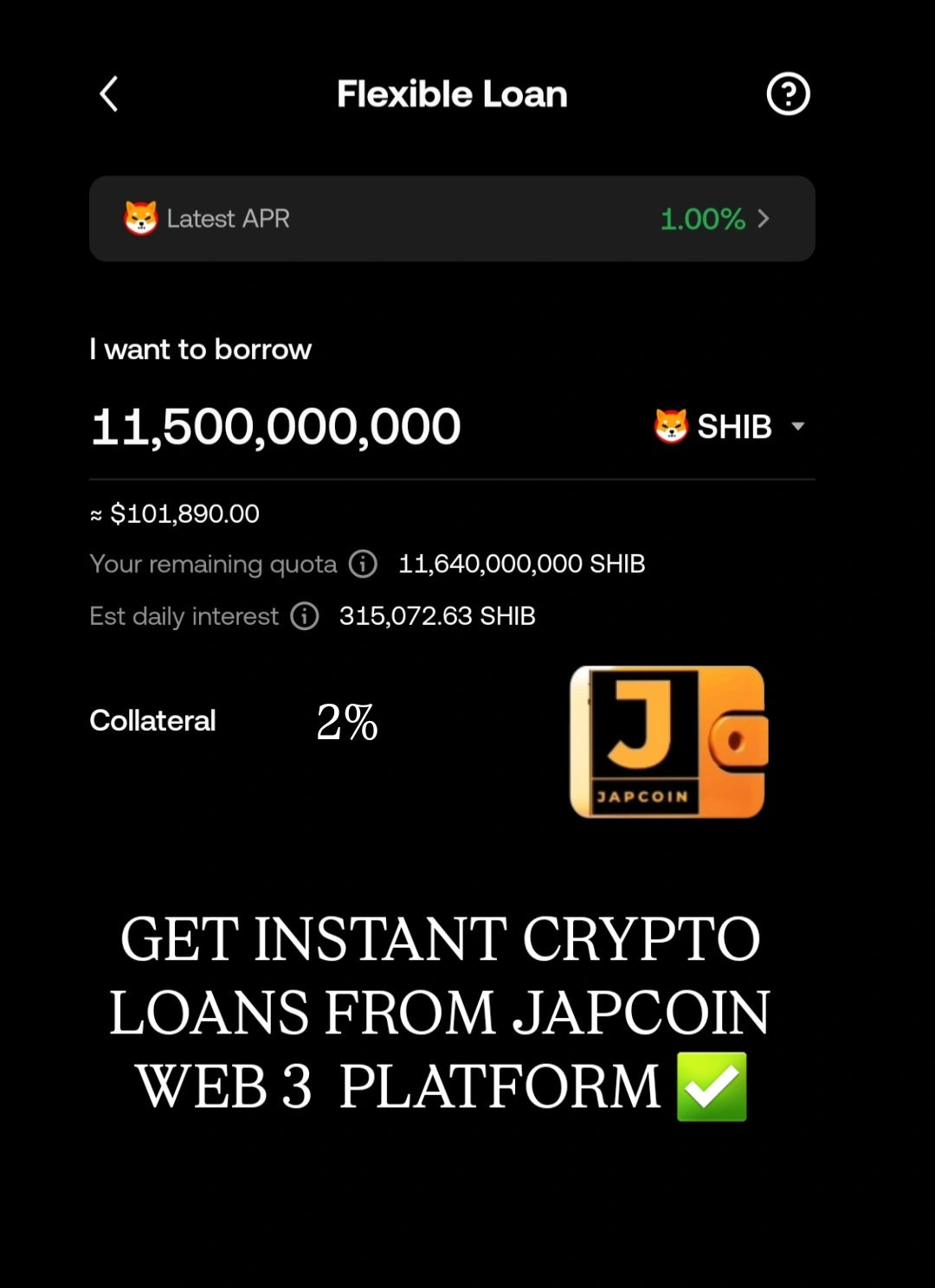 FLEXIBLE CRYPTO LOANS