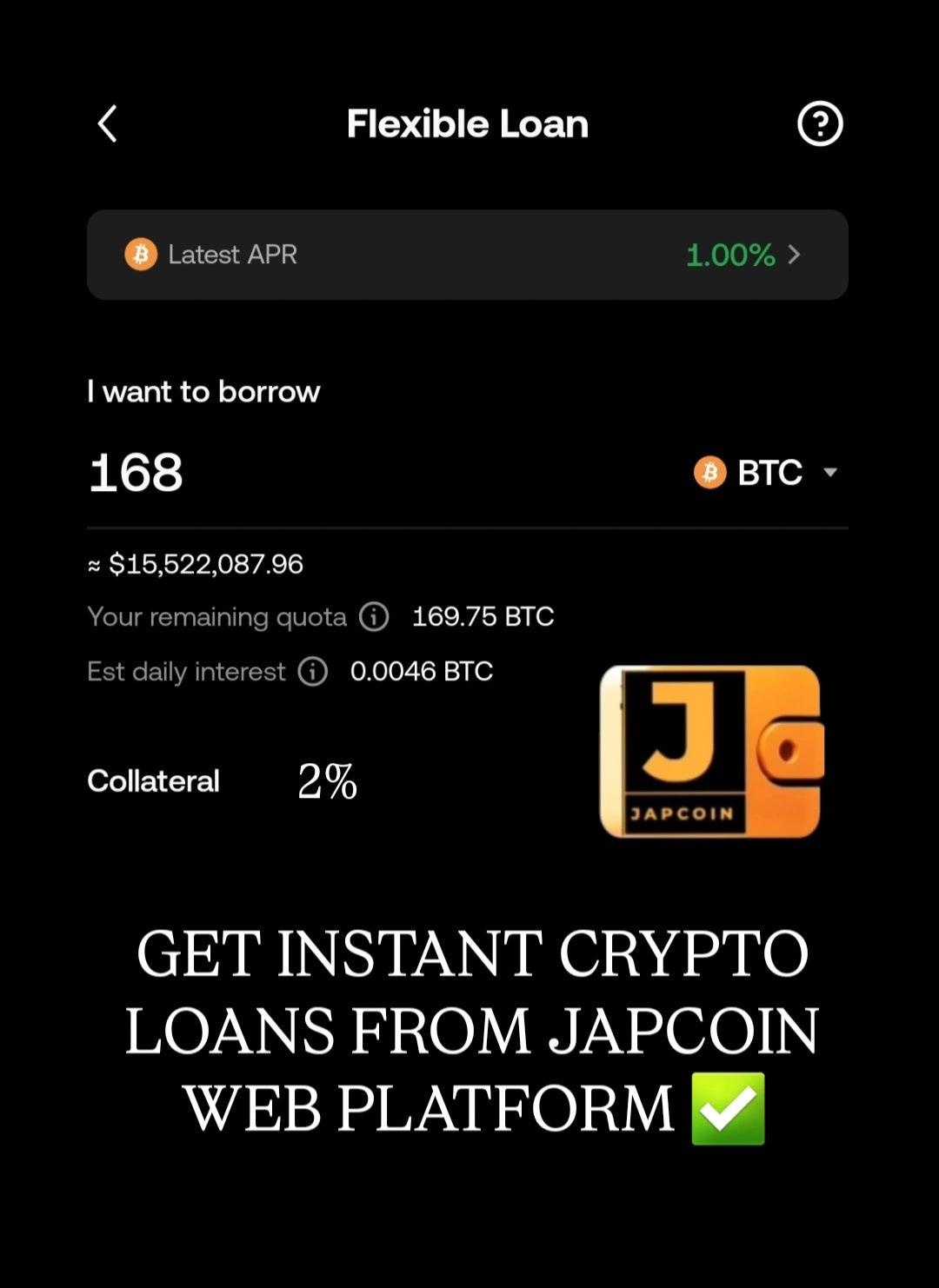 FLEXIBLE CRYPTO LOANS